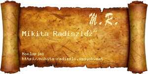 Mikita Radiszló névjegykártya